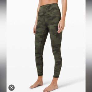 Lululemon Align Pant II 25” Heritage Camo Green Twill